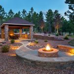 back patio with fire pit